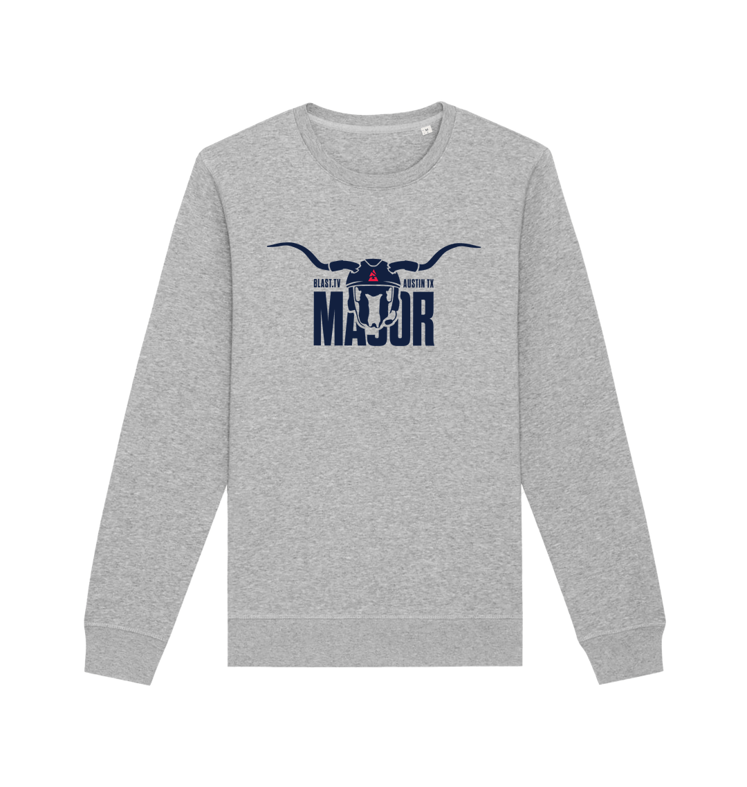 Heather Grey Printed Sweater