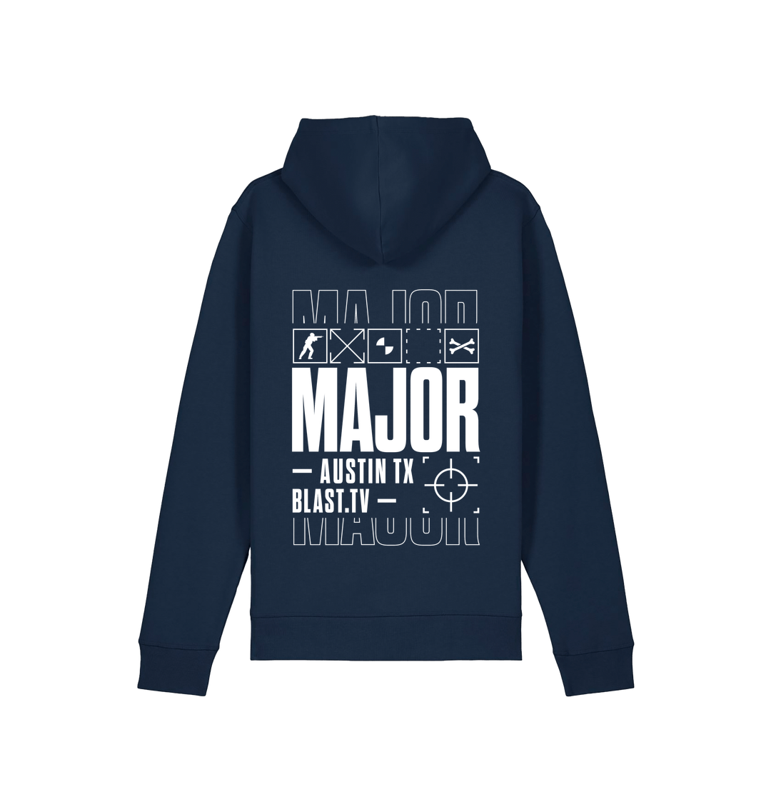 French Navy Printed Hoody