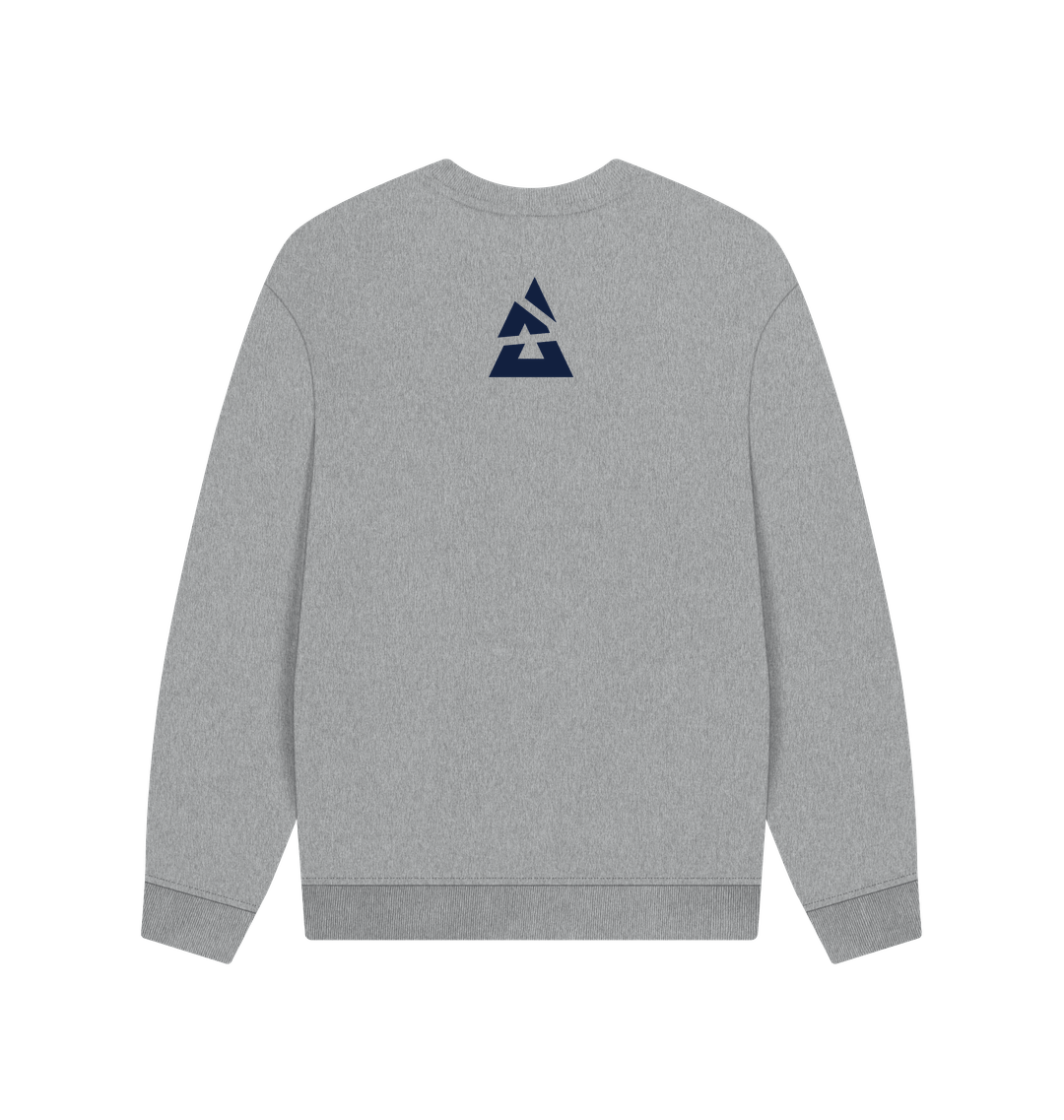 Athletic Grey Printed Sweater