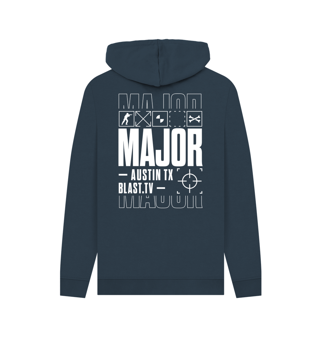 Navy Printed Hoody